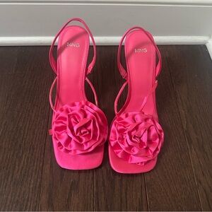 Mango Pink Heels with Flower